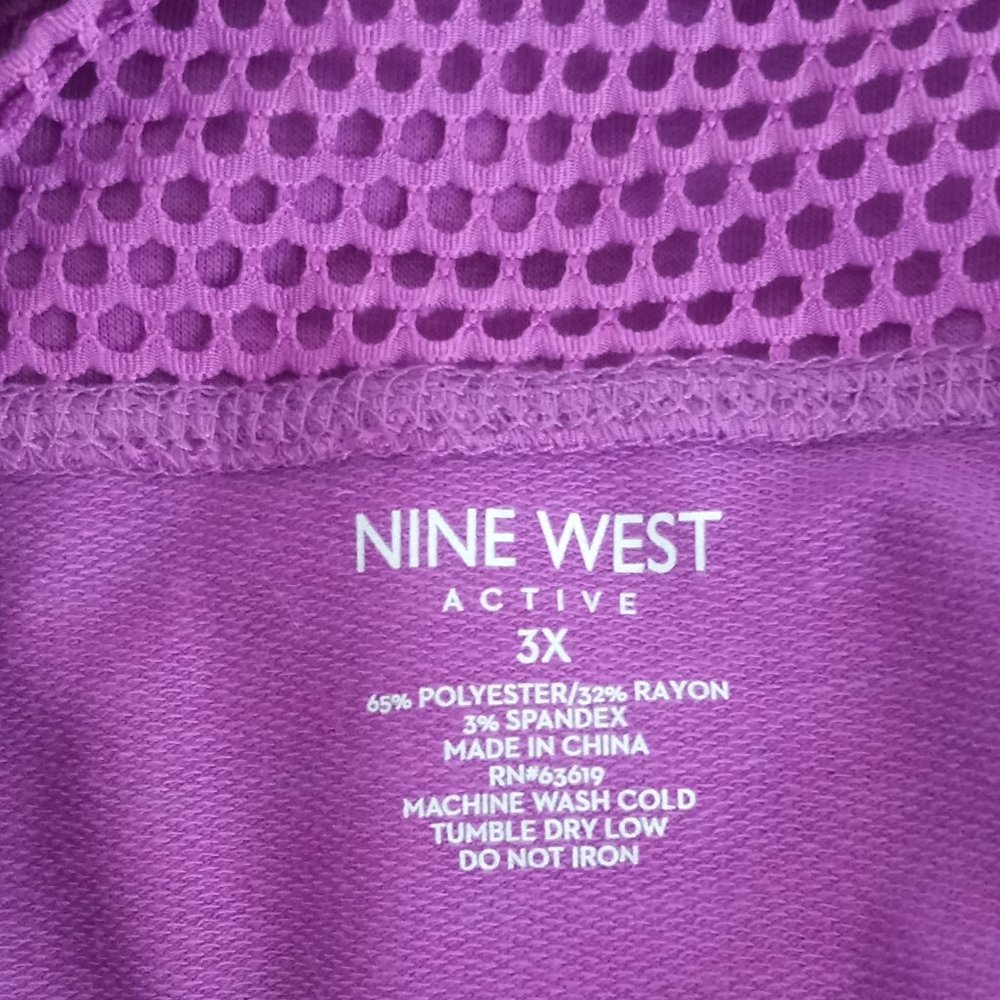 Nwt $60 NINE WEST Active Mesh Back Top  Sweater Sz 3X - Picture 8 of 8